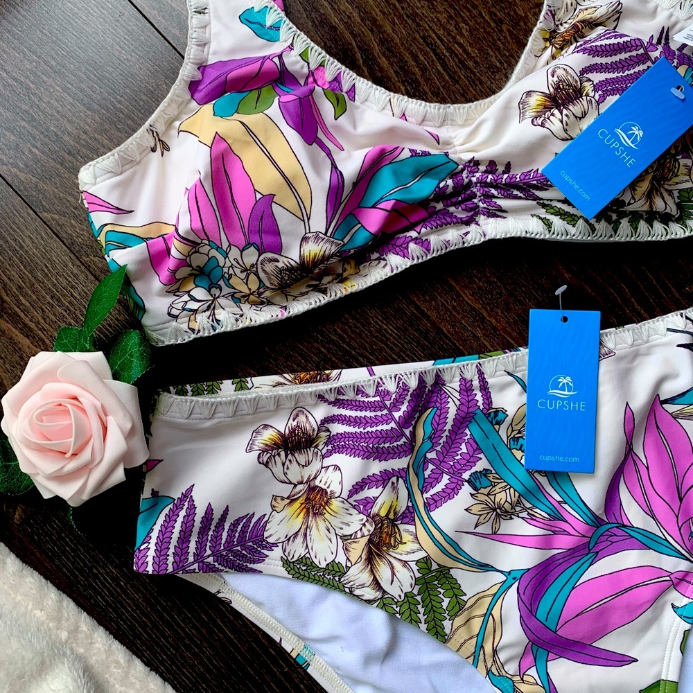 Cupshe Floral Bikini Set